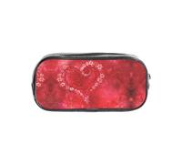 HAHAFU Heart Flower Clear PVC Pencil Case,Transparent Makeup Bag for School,Office,Travel Gym Accessories Organizer (Full Print Front Panel)