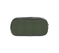 HAHAFU Hunter Green Floral Petals Pattern Clear PVC Pencil Case,Transparent Makeup Bag for School,Office,Travel Gym Accessories Organizer (Full Print Front Panel)