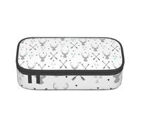 HAHAFU Hunting Arrows Triangles Deer Durable Large Capacity Pencil Case with Multiple Compartments,Print Water-Resistant Polyester School Supplies Organizer (Square Design)
