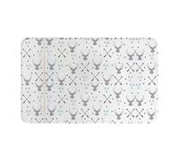 HAHAFU Hunting Arrows Triangles Deer Flannel Doormat 49x80cm,Non-Slip Rubber Backing,Absorbent And Dirt Trapping,Entrance Rug For Indoor/Outdoor Use