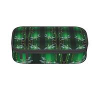 HAHAFU Jewel Dragonfly Durable Large Capacity Pencil Case with Multiple Compartments,Print Water-Resistant Polyester School Supplies Organizer (Square Design)