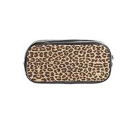 HAHAFU Leopard Pattern Clear PVC Pencil Case,Transparent Makeup Bag for School,Office,Travel Gym Accessories Organizer (Full Print Front Panel)
