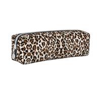 HAHAFU Leopard Print Cute Pencil Case for Girls Boys,Print Leather Stationery Organizer Box School Office Pencil Case