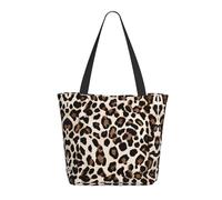 HAHAFU Leopard Print Women'S Large Shopping Tote Bag, Lightweight Durable Polyester Tote With All-Over Print,Foam Padded For Protection