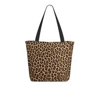 HAHAFU Leopard Print Women'S Large Shopping Tote Bag, Lightweight Durable Polyester Tote With All-Over Print,Foam Padded For Protection