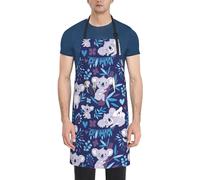 HAHAFU Lovely Koala Apron For Women Men,Print Polyester Work Cooking Chef Waterproof Aprons With Adjustable Strap And 2 Pockets