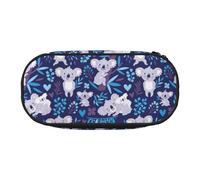 HAHAFU Lovely Koala Double Zipper Pencil Case Makeup Bag,Large Capacity Crush-Resistant Polyester Organizer for School Office Travel