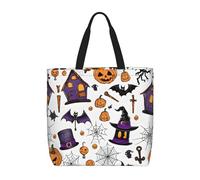 HAHAFU Magic Witch Witchcraft Bohemian Drawing Multiprint Durable Water-Resistant Polyester Tote Shoulder Bag-Lightweight Casual Daypack For Shopping,School, Office Daily Use