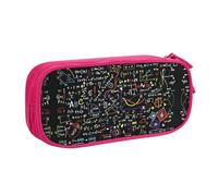 HAHAFU Math Formula Double Layer Large Capacity Pencil Case, Full Print Oxford-Cloth Pencil Pouch with Multiple Compartments