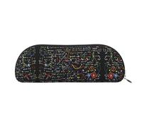 HAHAFU Math Formula Leather Pencil Case for Girls Boys,Cute Print Stationery Organizer Bag School Office Pencil Case