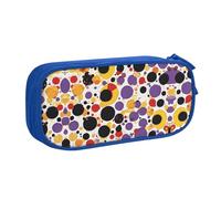 HAHAFU Mid Century Modern Retro with Drop Shapes Double Layer Large Capacity Pencil Case,Print Oxford-Cloth Pencil Pouch with Multiple Compartments