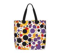 HAHAFU Mid Century Modern Retro With Drop Shapes Multiprint Durable Water-Resistant Polyester Tote Shoulder Bag-Lightweight Casual Daypack For Shopping,School, Office Daily Use