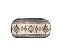 HAHAFU Native Clear Pencil Case with Full Print On Front Panel,Transparent PVC Pouch, Lightweight Wear-Resistant, Zipper Closure for School, Office, Travel
