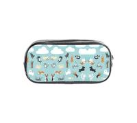 HAHAFU Raining Cats & Dogs Clear PVC Pencil Case,Transparent Makeup Bag for School,Office,Travel Gym Accessories Organizer (Full Print Front Panel)