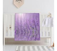 HAHAFU Romantic Purple Lavender Baby Blanket Ultra Soft-30x40 Inches Flannel Throw-Lightweight, Warm, Breathable,Wrinkle Fade Resistant