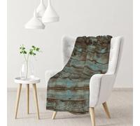 HAHAFU Rustic Old Barn Wood30x40 Inch Vertical Design Flannel Throw Blanket-Full Print,Anti-Pilling,Soft Polyester Plush For Home,Travel