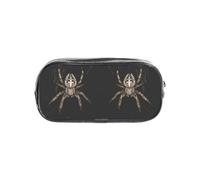 HAHAFU Scary Spider Clear PVC Pencil Case,Transparent Makeup Bag for School,Office,Travel Gym Accessories Organizer (Full Print Front Panel)