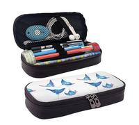 HAHAFU Sea Animals Stingrays Pencil Case for Girls Boys,Leather Personalised Print Large Stationery Pencil Case with Compartments.