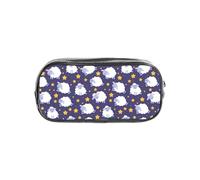 HAHAFU Sheep Clear Pencil Case with Full Print On Front Panel,Transparent PVC Pouch, Lightweight Wear-Resistant, Zipper Closure for School, Office, Travel