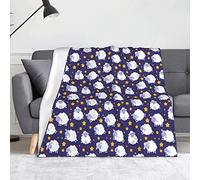 HAHAFU Sheep Throw Blanket Picnic Blanket Print Warm Absorbent Blanket For Bed Couch