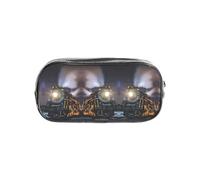 HAHAFU Steam Train Clear PVC Pencil Case,Transparent Makeup Bag for School,Office,Travel Gym Accessories Organizer (Full Print Front Panel)