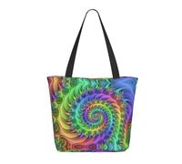 HAHAFU Tie Dye Women'S Large Shopping Tote Bag, Lightweight Durable Polyester Tote With All-Over Print,Foam Padded For Protection