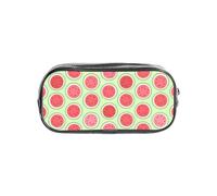 HAHAFU Watermelon Green Clear Pencil Case with Full Print On Front Panel,Transparent PVC Pouch, Lightweight Wear-Resistant, Zipper Closure for School, Office, Travel