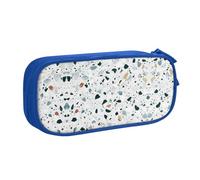 HAHAFU White Parttern Double Layer Large Capacity Pencil Case, Full Print Oxford-Cloth Pencil Pouch with Multiple Compartments,Customizable Smooth Zipper Stationery Bag