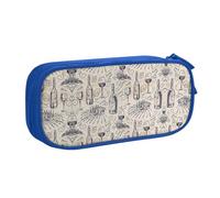 HAHAFU Wine and Winemaking Winery Grape Field Double Layer Large Capacity Pencil Case, Full Print Oxford-Cloth Pencil Pouch with Multiple Compartments,Customizable Smooth Zipper Stationery Bag