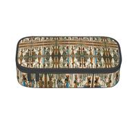 HAHAFU Women in Ancient Egypt Durable Large Capacity Pencil Case with Multiple Compartments,Print Water-Resistant Polyester School Supplies Organizer (Square Design)