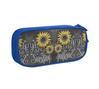 HAHAFU You are My Sunflower Double Layer Large Capacity Pencil Case, Full Print Oxford-Cloth Pencil Pouch with Multiple Compartments,Customizable Smooth Zipper Stationery Bag