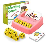 HahaGift Learning Toys for 2 3 4 Year Olds kids Gifts, Educational Toys for 3 4 5 Year Olds, Matching Spelling Game Kids Toys age 3 4 5 Letter Spelling and Reading Montessori Toys for 2 3 Year Olds