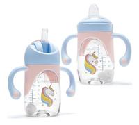 hahaland 2 in 1 Baby Cups & Sippy Cup with Straw and a Spout 240ML