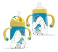 hahaland 2 in 1 Baby Cups & Sippy Cups with Straw and a Spout 240ML