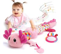 hahaland Baby Toys 0-6 Months, Musical Sensory Toys for Babies, Axolotl Plush Musical Stuffed Animals for Baby Girl Gifts, Sensory Toys Newborn Toys 6-12 Months (21 inches)