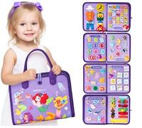 hahaland Montessori Busy Board for Children 3+ Years Old Sensory Book