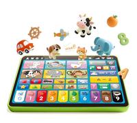 hahaland Multilingual (EN/DE/FR/IT/ES) Baby Learning Tablet for 1 Year Old+ Boys & Girls, Musical Educational Toys, Interactive Kids Tablet with Sounds, Songs, Piano, Q&A Games, Learning Toy Gifts