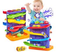 hahaland Toys for 1 Year Old Boys - 2 in 1 Pound & Roll Balls Toy & Car Ramp Race Track Toddler Toys Baby Toys 12 Months Early Developmental Hammer Montessori Toys Gifts for 1 2 3 Year Old Boys Girls