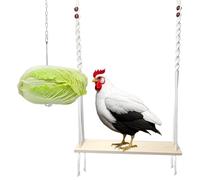 HahaMagic Chicken Swing Toy and Hanging Chicken Feeder with Chain and Hook for the Coop, Chicken Coop Accessories and Decor for Hens and Roosters