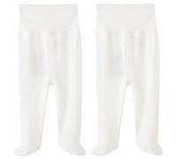 HahaNice Baby Trousers with Feet Clothes 3-6 Months White