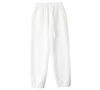 HahaNice Kids' Activewear Trousers - Boys & Girls Joggers, Tracksuit Bottoms, Sweatpants - Off White, 10-12Y