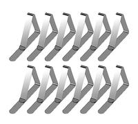 HAHAYOO 12PCS Tablecloth Clip Tablecloth Clip, Family Dining Table, Outdoor Party, Restaurant, Wedding, Camping Stainless Steel Tablecloth Clip