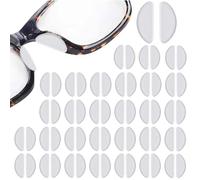 Hahhhha 30 Pairs Glasses Nose Pads D Shaped Ergonomic Soft Silicone Comfortable Nose Pad Self-Adhesive Eye Glasses Nose Pads, Anti-Slip Nose Pads for Glasses, Eyeglasses and Sunglasses(size:19x8x1mm)