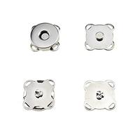 Hahiyo 19.1mm Length Magnetic Buttons Close Effortlessly Strong Bond Manageable Apart Easy Glue Sew-On Fastener Snap Clasps Silver 12 Pieces for Closures Yarn Leather Purses Backpack Canvas Tote