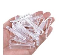 HAHIYO 2.2inch/55mm 60Pcs Clear Plastic U Shape Alligator Clip, Clothespin Fabric Clip Garment Shirt Folding Clip Toothless for Sewing Room Folding Sock Tie Pant Securing Fabric to Comic Book Board