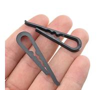 HAHIYO 2inch/50mm 120Pcs Black Plastic U Shape Alligator Clip, Clothespin Fabric Clip Garment Shirt Folding Clip with Teeth for Sewing Room Folding Sock Tie Pant Securing Fabric to Comic Book Board