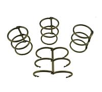 HAHIYO 4PCs Bronze 30mm/1.2inch Inner Diameter Metal 3 Rings Loose Leaf Binder Book Ring Snap Split Hinged Stainless Steel Binder Ring for DIY Travel Diary Notebook Photo Album Binding Spine Comb