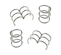 HAHIYO 4Pcs Silver 30mm/1.2inch Inner Diameter Metal 3 Rings Loose Leaf Binders Book Rings Snap Split Hinged Stainless Steel Binder Rings for DIY Travel Diary Notebook Photo Album Binding Spines Comb