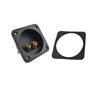 Hahiyo 80mm Diameter Square Speaker Box Terminal Cup Withstand Higher Sound Pressure Less Resonance Connect Securely Binding Post Connector Black 2 PCS for Subwoofer Box Tower Speakers