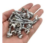 Hahiyo Furniture Connector Cam Lock Fittings Dowel Flat Back Fastener Table Side Knock Down with Pre-Inserted Bolt Nut Rock Solid Fit Hole Properly Good Grab for Drawer Dresser Cabinet 20Sets 10x12mm
